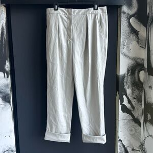 Trina Turk Vegan Leather Cuffed Ankle Pant - Size 10